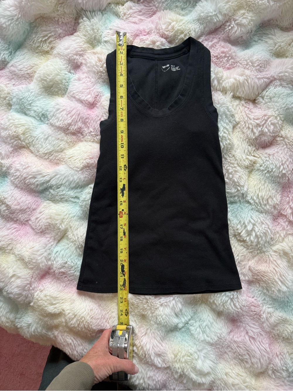Aerie Black Ribbed Racerback Tank Top XS